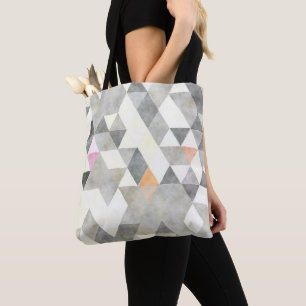 Bolso De Tela Patrón geométrico/triángulos de pixDezines Boho