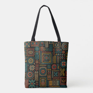 Bolso De Tela Patrón geométrico tribal moderno
