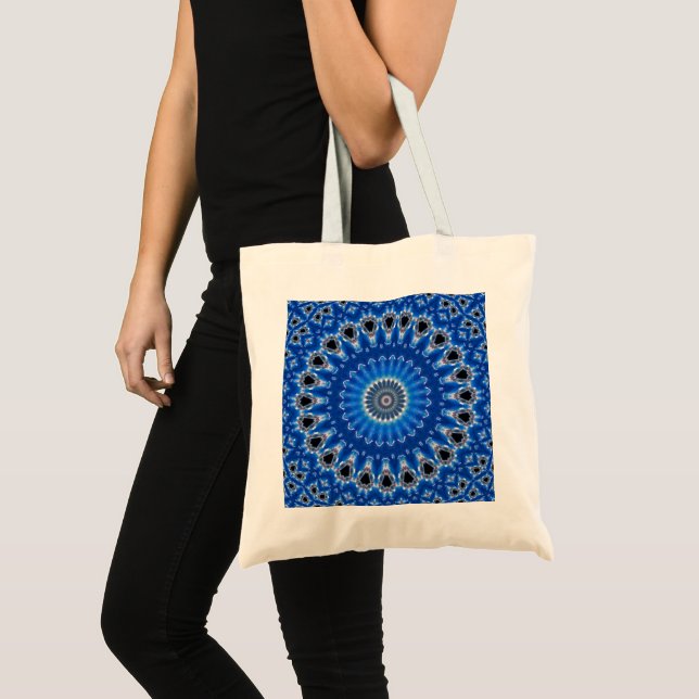Bolso De Tela Patrón geométrico tropical azul de moda (Anverso (producto))
