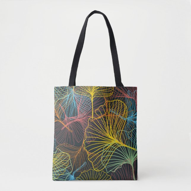 Bolso De Tela Patrón Gingko (Anverso)