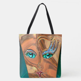 Bolso De Tela Patrón giratorio pintado de cara