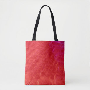 Bolso De Tela Patrón giratorio rojo en un tote
