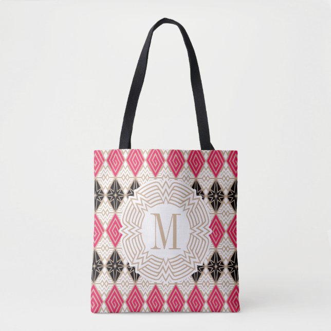 Bolso De Tela Patrón griego de mujer maravilla (Anverso)