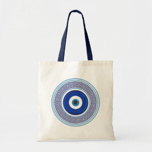 Bolso De Tela Patrón griego mal ojo Nazar