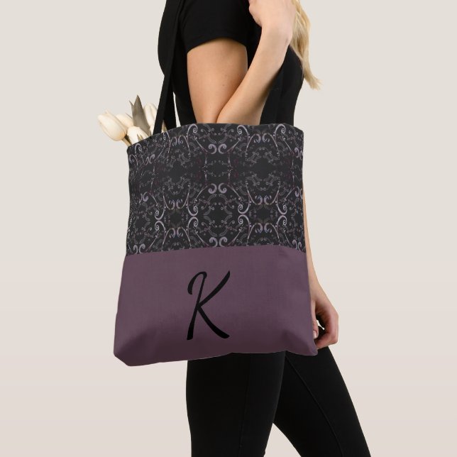 Bolso De Tela Patrón gris personalizado (Detalle)
