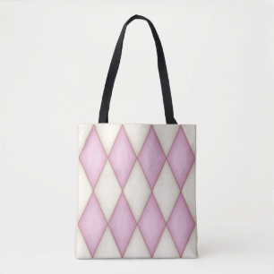 Bolso De Tela Patrón Harlequin De Comprobación De Diamantes Ro