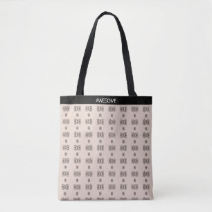 Bolso De Tela Patrón helicoidal abstracto moderno sobre beige