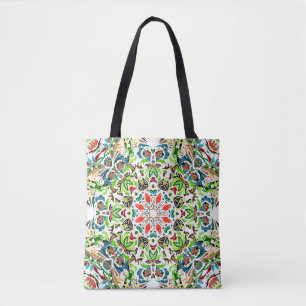 Bolso De Tela  patrón impecable con adorno floral brillante. Vin