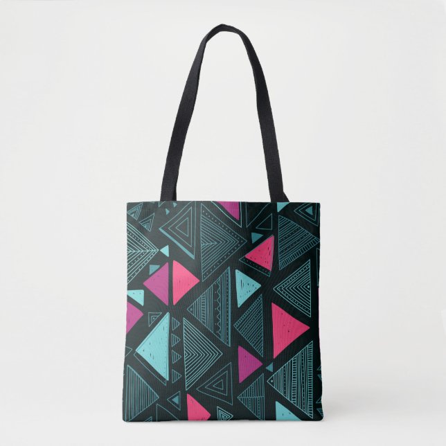 Bolso De Tela Patrón ininterrumpido de cosecha con boho étnico t (Anverso)