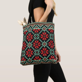 Bolso De Tela Patrón ininterrumpido de folclore ucraniano Tote B