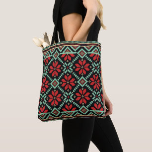 Bolso De Tela Patrón ininterrumpido de folclore ucraniano Tote B