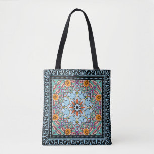 Bolso De Tela Patrón ininterrumpido de mandala étnica tribal