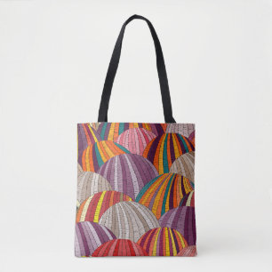 Bolso De Tela Patrón ininterrumpido de ondulación bordeada, de o