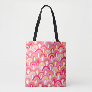 Bolso De Tela Patrón ininterrumpido de vieiras japonesas, lluvia