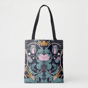 Bolso De Tela Patrón inoxidable de vintage floral. Vintage moder