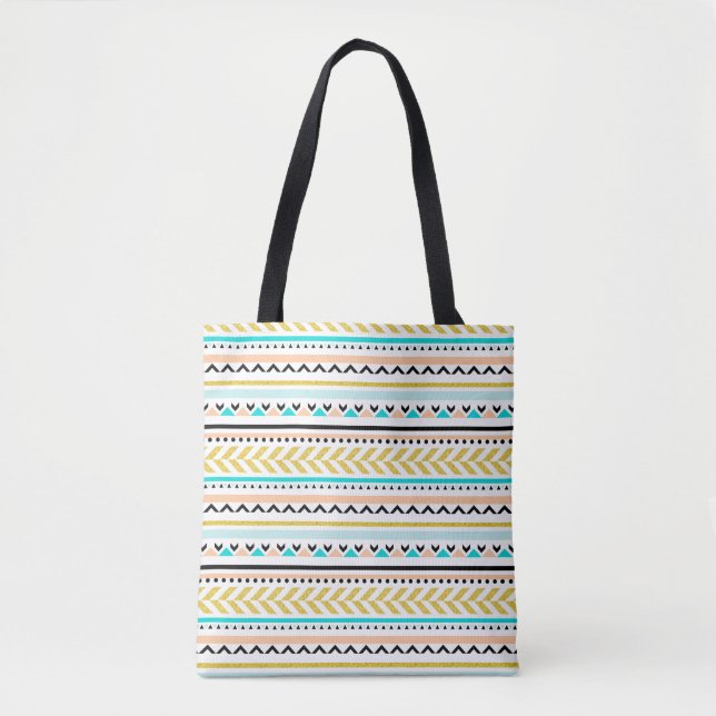 Bolso De Tela Patrón inspirado por Guay Geométrico Aztec (Anverso)