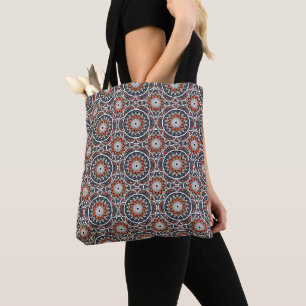 Bolso De Tela Patrón islámico antiguo naranja mandala