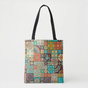 Bolso De Tela Patrón islámico sin foco, de tejas árabes.