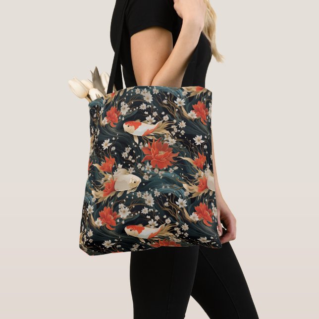 Bolso De Tela Patrón japonés de pescado sin mar (Detalle)