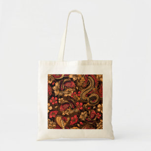 Bolso De Tela Patrón koi del dragón japonés.