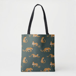 Bolso De Tela Patrón leopardo color plano iluminado de diseño si