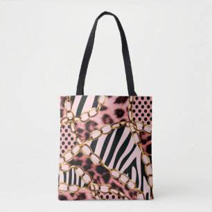 Bolso De Tela Patrón leopardo, impresión leopardo, impresión ani