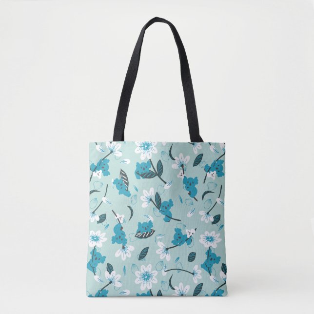 Bolso De Tela Patrón lúdico de Koala Cuta Arte Animal y Natural (Anverso)