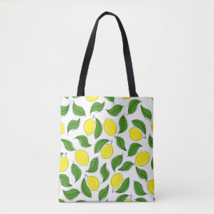 Bolso De Tela Patrón luminoso de hojas verdes