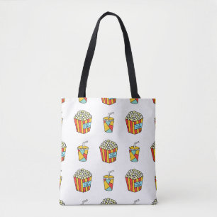 Bolso De Tela Patrón luminoso sin costuras con alimentos para ve