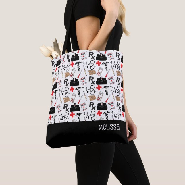 Bolso De Tela Patrón médico  (Detalle)