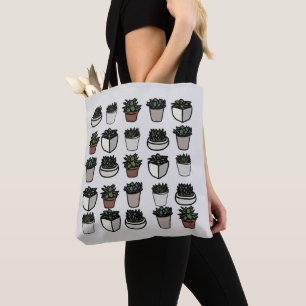 Bolso De Tela Patrón mini succulento lindo