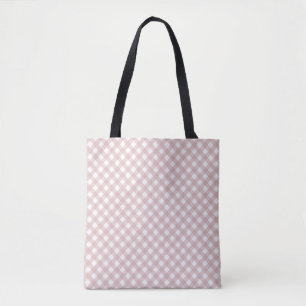 Bolso De Tela Patrón minimalista de trenzado de color rosa oscur
