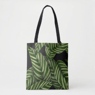 Bolso De Tela Patrón moderno de hojas tropicales