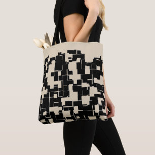 Bolso De Tela Patrón moderno moderno y moderno de diseño negro y