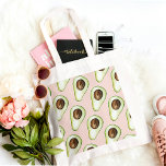 Bolso De Tela Patrón Moderno Pastel Rosa Y Aguacate Verde<br><div class="desc">Patrón Moderno Pastel Rosa Y Aguacate Verde</div>