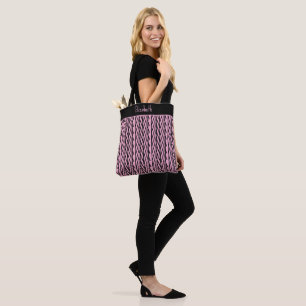Bolso De Tela Patrón moderno, rosa y negro moderno