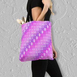 Bolso De Tela Patrón morado rosado de natación
