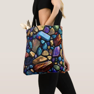Bolso De Tela Patrón mosaico de piedra de color
