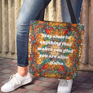 Bolso De Tela Patrón Mosaico personalizado Regalo de Año Nuevo p