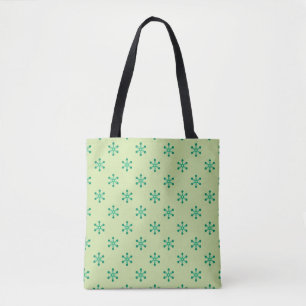 Bolso De Tela Patrón Motif Verde