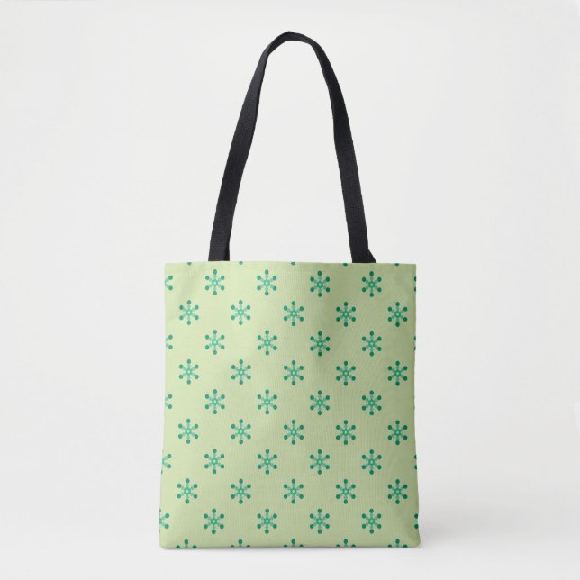 Bolso De Tela Patrón Motif Verde (Anverso)