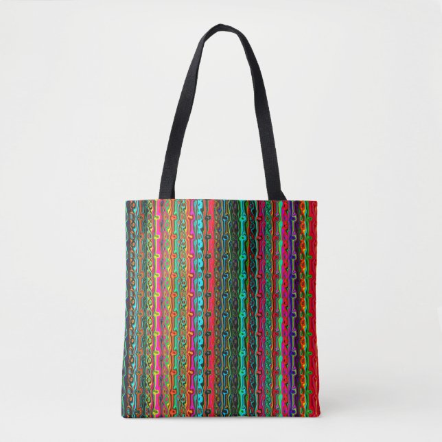 Bolso De Tela Patrón multicolor (Anverso)