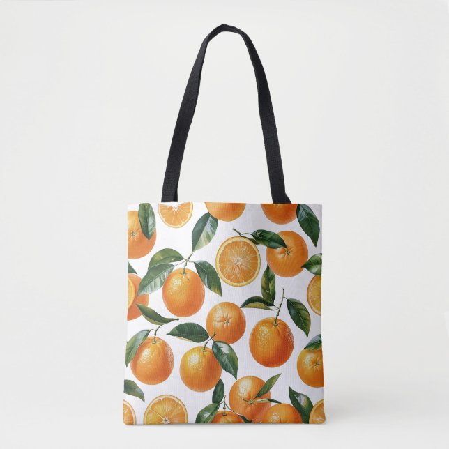 Bolso De Tela Patrón naranja (Anverso)