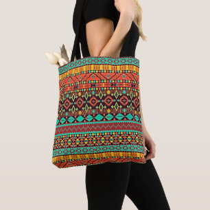 Bolso De Tela Patrón navajo