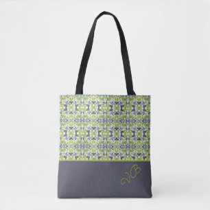Bolso De Tela Patrón negrita monogramado