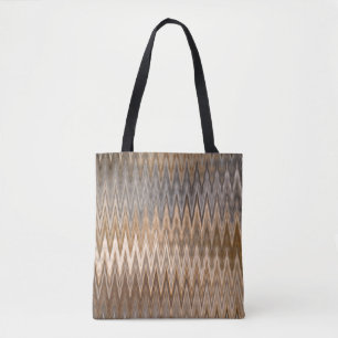 Bolso De Tela Patrón ondulado tonos terrosos