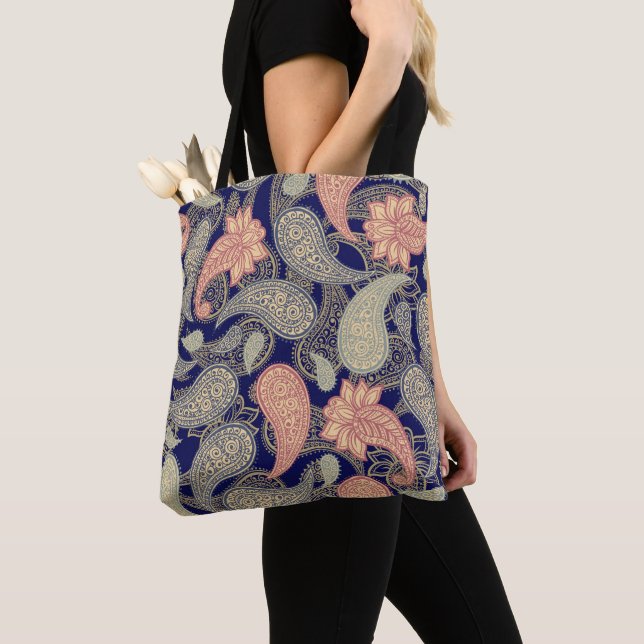 Bolso De Tela Patrón Paisley (Detalle)