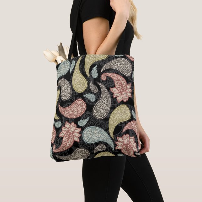Bolso De Tela Patrón Paisley (Detalle)