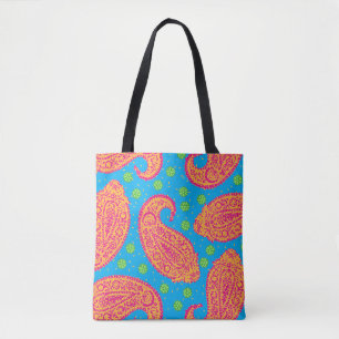 Bolso De Tela Patrón Paisley colorido