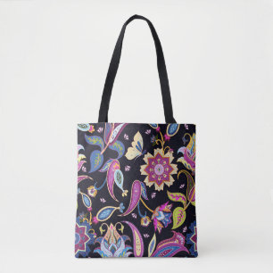 Bolso De Tela Patrón paisley de India